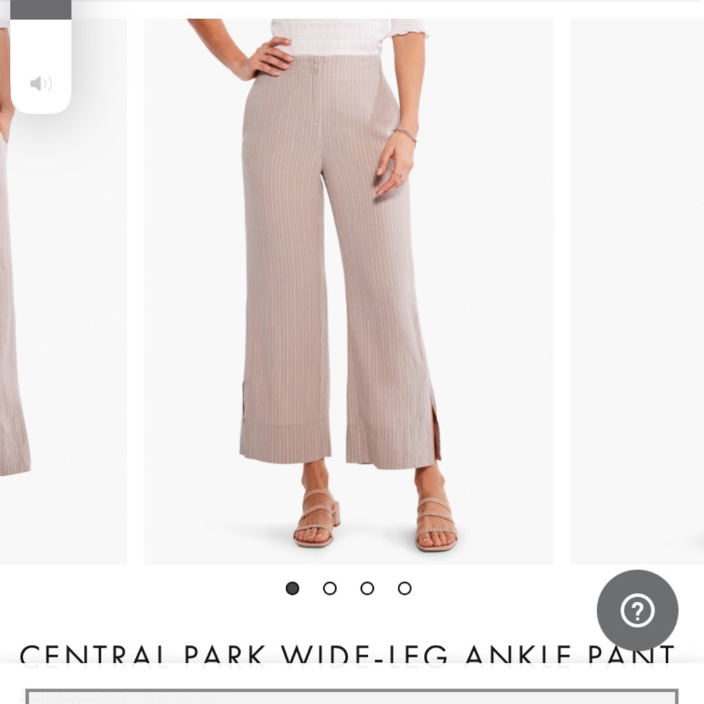 NIC+ZOI - Linen Taupe Striped Pants